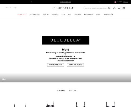 Review screenshot bluebella.com